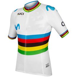 2019 Alejandro Valverde UCI uniquement manche courte ROPA CICLISMO Shirt Cycling Jersey USE