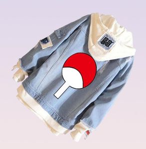 2019 anime Uzumaki sudaderas con capucha vaquero falso dos piezas sudadera agujero Denim hombres mujeres chaqueta coat7398771