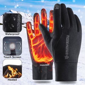 2020 antideslizante hombres invierno térmico deportes al aire libre motocicleta impermeable a prueba de viento pantalla táctil guantes ciclismo esquí carreras