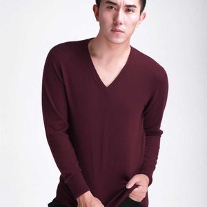 2019 Autumn Basic Cashmere Sweater Men V-Neck Solid Color Sweaters Mens Wol Casual Sweaters Slim Fit pullover Men Knitwear Y0907