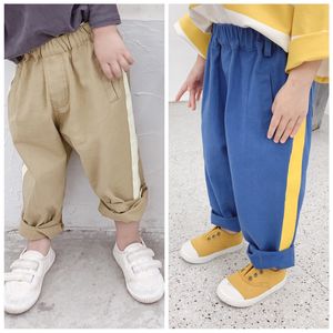 Pantalons Cargo à poches pour garçons, nouvelle collection d'automne 2019, salopette décontractée en coton, vêtements coréens pour bébés enfants 1-5T