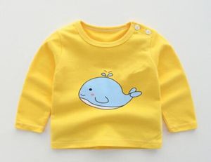 2019 Herfst winter Nieuwe stijl kindermode Lange mouw De jongen Walvis ontwerp Met knopstijl Tshirt3498582