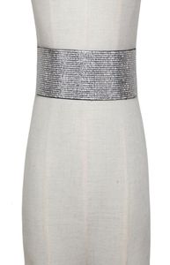 2019 beaux strass cristal femmes 039s large ceinture métal bouton élastique bande robe mariée ceintures femme élégante taille 7002733