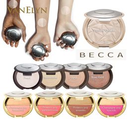 2019 Becca Vanilla Quartz Shimmering Perfecteur de peau pressé au détail Poudre pressée Finition velours BronzerHighlighter 8136095