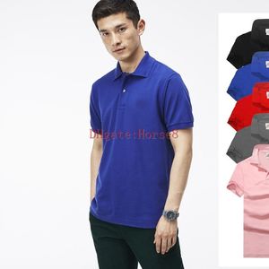 Best seller New crocodile Polo Shirt Men Short Sleeve Casual Shirts Man's Solid classic t shirt Plus Camisa Polo 801