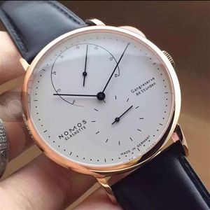 2019 Brand Nomos Men Quartz Casual Watch Sports Watch Men kijken mannelijke lederen klok kleine wijzerplaten werk relogio masculino201iii