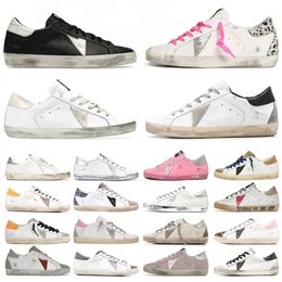 2023 New Casual Shoes Customers Golden Super Gooseity Star Italy Brand Sneakers Super Star luxury Dirtys Sequin White Do-old Dirty Designer Sneakers With Box