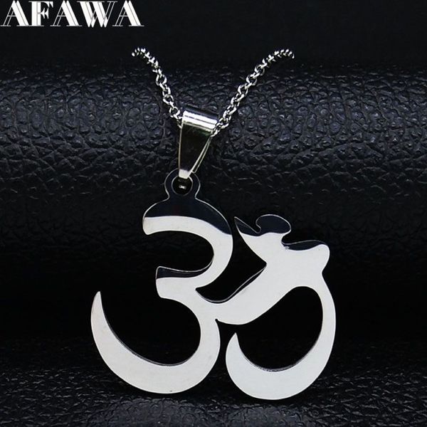 2019 Bouddha Lotus Mala Yoga Chakra Collier En Acier Inoxydable Femmes Couleur Argent Colliers Pendentifs Bijoux Cadeau colgantes N19919294u