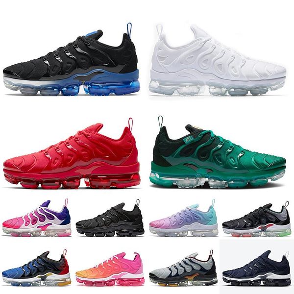 vapormax vapor max 2019 Bumblebee TN plus Hommes Chaussures de course Triple Noir Blanc Bleu Sunset photo Chaussures Femme Chaussures Designer Baskets Baskets 36-45