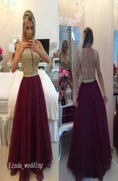 2019 Bourgondië Wine Red Long Prom Dress Sexy Sheer Chiffon Applique Lace Speciale gelegenheid Kleding Party Durk Plus Size Vestido de Fe7902349