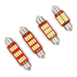 2019 Car Auto 31/ 36/ 39mm 41mm Festoon Dome 12smd 4014led Canbus Sin Error Matrícula Lectura Interior Bombilla Blanca Dc12-24v Coche