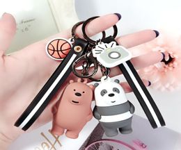 2019 Cartoon Anime We Bare Bears Leuke Drie Dierenberen Pop Sleutelhangers Vrouwen Auto Tas Hanger Riem Snuisterijen Sleutelhangers Porte Cle 02394095