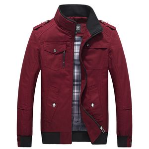 Casual herenjasje lente leger jas zwart rood mannen jassen winter mannelijke bovenkleding herfst overjas 5XL