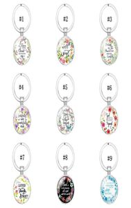 2019 Katholieke Rose Scripture Keychains for Women Men Christelijk Bijbelglas Charm Key Chains Fashion Religion Sieraden Accessories9285024