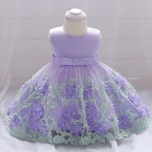 vestidos para niños flores ropa de malla de malla para bebés de la boda para bebés.