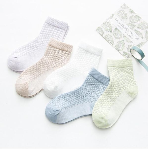 Chaussettes pour enfants printemps été nouveaux garçons filles coton mince respirant bébé maille chaussette blanc doux pour nouveau-né tout-petits bébé