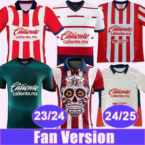 23 24 Chivas Mens Soccer Jerseys 24 25 L. Brizuela Perez Guzman Mozo Macias R. Cisneros Home Away 3rd Special Edition Football Shirts
