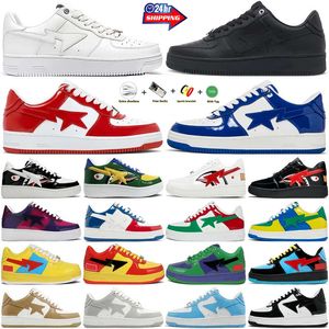 Sk8 sta bape bapesta plate-forme concepteur chaussures décontractées sneaker cuir breveté hommes femmes chaussures de course