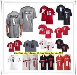 NCAA College Louisville voetbalshirt Jack Plummer Jawhar Isaac Guerendo Jamari Thrash Ahmari Huggins-Bruce Chris Bell Kevin Coleman Cam'Ron Kelly Gillotte Quinn