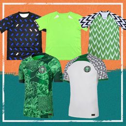 22/23/24 Nigeria Voetbalshirt 2023 Thuis maillot de foot Nigeriaanse #10 OKOCHA Shirt Uit Amokachi Ikpeba Yekini IHEANACHO IWOBI IGHALO voetbal Uniform