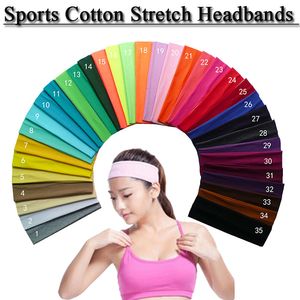 Diademas elásticas de algodón para Yoga, Softbol, deportes, banda para el pelo suave, banda para el sudor