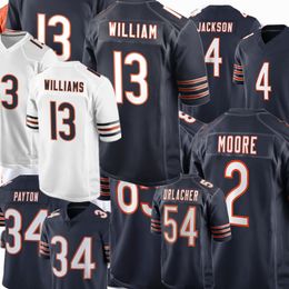 13 Caleb Williams Walter Payton Cole Kmet Khalil Herbert Dj Moore Eddie Jackson Brian Brian Urlacher Tyson Bagent Mike Ditka Dick Butkus Montez Sweat Football Jerseys