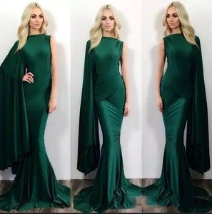 2019 vert foncé sirène robes de bal formelles Michael Costello une épaule balayage train grande taille robes de soirée sur mesure