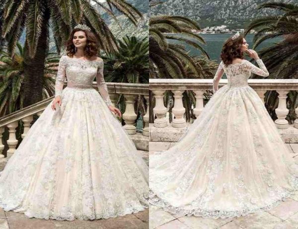 2019 Designer manches longues robes de mariée en dentelle robes de Noiva ss robe de mariée robe de mariée sur mesure robes de mariée vintage8742303