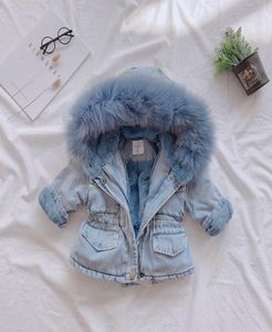 2019 Designer Girl039S CottonPadded Winter Coat Baby jeans Dikke winterjas Kids Designer Designer Girls Denim Clothing8286417