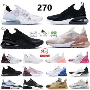 Nike Air Max 270 UNC Triple blanc noir BARELY ROSE chaussures de course pour hommes mode Anthracite Habanero University Rouge bleu Grape tiger Olive hommes femmes baskets de sport