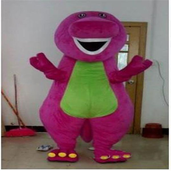 2019 Discount usine Barney dinosaure mascotte Costume film personnage Barney dinosaure Costumes déguisement adulte Size284D