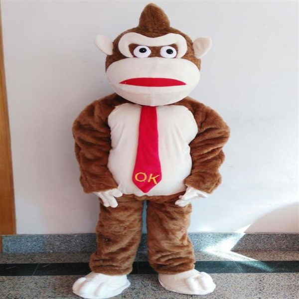 2019 Discount usine Bonne vision bonne ventilation costume de mascotte d'orangs-outans gorilles singes pour adulte à porter 165F