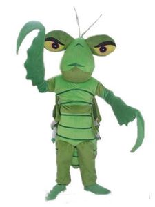 2019 korting fabriek warm het hoofd een groen mantis mascotte kostuum voor volwassenen om te dragen