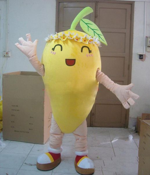 2019 Descuento venta de fábrica Material EVA Fruta mango Disfraces de mascota Crayón Ropa de dibujos animados Fiesta de cumpleaños Mascarada