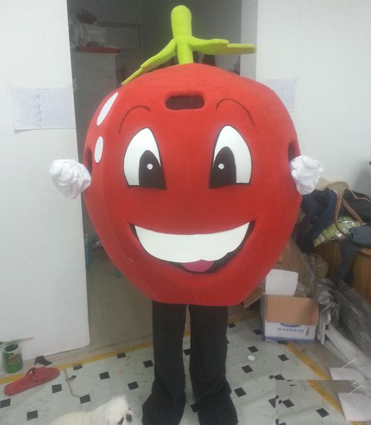 2019 Venta de fábrica con descuento Material EVA Manzana roja Traje de mascota Fruta Ropa de dibujos animados Anuncio