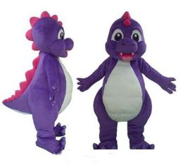 2019 Discount Factory Sale Purple Dino Dinosaur Mascot -kostuumpak voor volwassenen om te koop te dragen