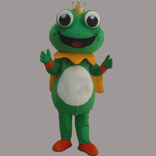 2019 Descuento venta de fábrica Super Hot Frog Prince Mascot Costume Fancy Dress EPE