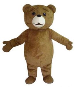 2019 Descuento venta de fábrica Teddy Bear Mascot Costume Cartoon Fancy Dress envío rápido Tamaño adulto