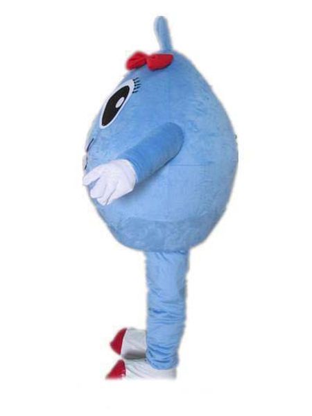 2019 vente d'usine Remise mascotte boule bleue Ventilation cosutme avec de grands yeux pour adultes à l'usure