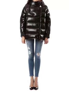 Doudoune courte et brillante avec fermeture éclair diagonale pour femme, manteau d'hiver épais, vêtement d'extérieur chaud, Parka Mo, 2024