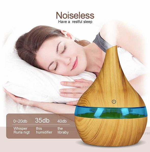 Vente en gros de 300 ml d'arôme USB d'air USB Diffuseur d'air Ultrasonic Humidificateur d'air Essential Huile essentielle Aromathérapie Cool Maker pour voiture à la maison