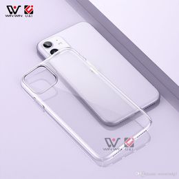 Cellphone Cases voor iPhone 7 8 Plus 11 12 XS XR Back Cover Shell Pro Max Waterdichte Originele Mode Eco-vriendelijke Transparante Clear Soft TPU 2021 Groothandel
