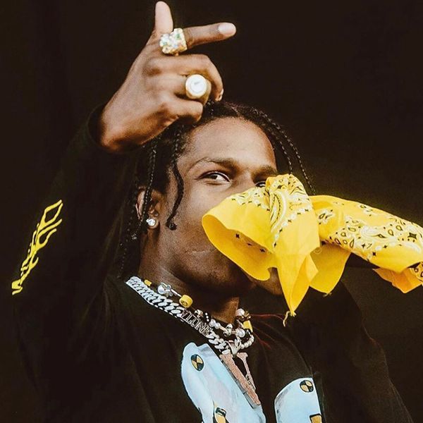 2019 EVAE x DAREDREAMIN ASAP ROCKY Argent Crâne Émail Papillon Céramique Sourire Visage Hip Hop Collier