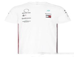 2019 F1 Fórmula Uno Camiseta Camiseta de manga corta Traje Mercedes- W10 Hamilton 6 Corona Redonda Tecleada 3837290