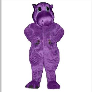 2019 fabriek directe nieuwe paars hippo mascotte kostuum cartoon rivier paard dier anime thema karakter kerst carnaval party fancy kostuum