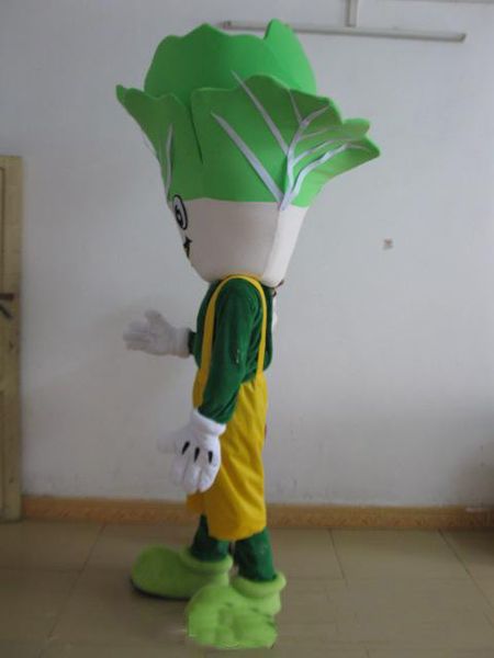 2019 Factory Direct Vente Green Vegetables Costume de mascotte de chou pour l'adulte à porter à vendre