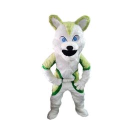 2019 Factory Direct Sale Husky Wolf Mascotte Kostuum Topkwaliteit Volwassen maat Cartoont Blue Hound Dog Christmas Carnaval Party Costumes