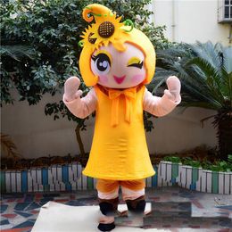 2019 Venta directa de fábrica Pretty Sun Flower Girl Disfraz de mascota, envío gratis