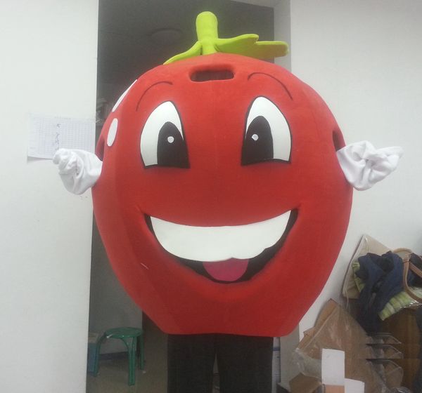 2019 Factory Direct Sale Red Apple Mascot Costume Fruit Cartoon Apparel Publicité