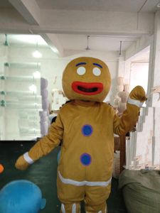 2019 usine biscuits chauds bébé personnage de dessin animé Costume bonhomme en pain d'épice mascotte produits personnalisés sur mesure